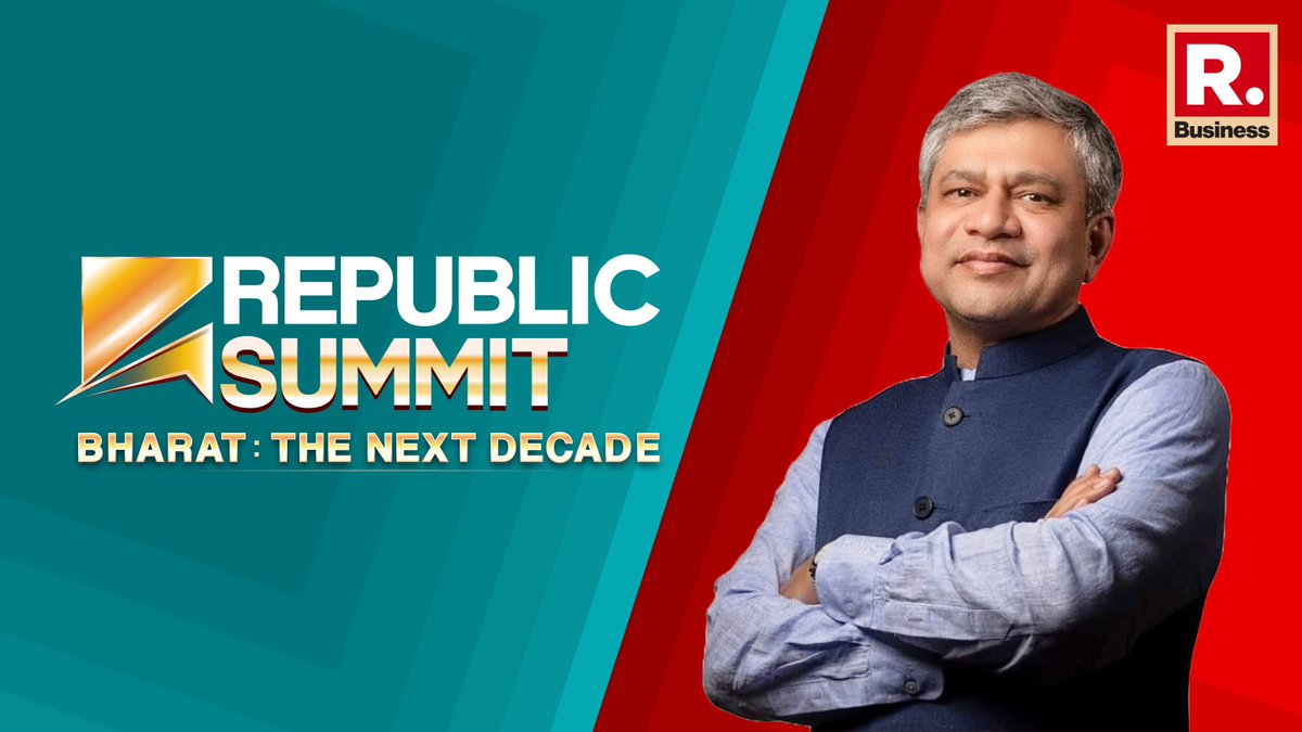 RepublicBiz's tweet photo. India evolving from back office to product-making nation said Union Minister Ashwini Vaishnaw while addressing the Republic Summit 2024: Bharat the Next Decade. 
#RepublicSummit2024 #ProductMaking 
Read: https://t.co/oTCqkLU05o https://t.co/bLTP9CLcCX