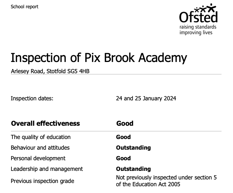 christianturton's tweet photo. Very proud to be chair of governors at Pix Brook Academy, an excellent read that reflects the incredible leadership from the Head and the commitment and hard work of every teacher and member of staff... https://t.co/S3HmUEooK3