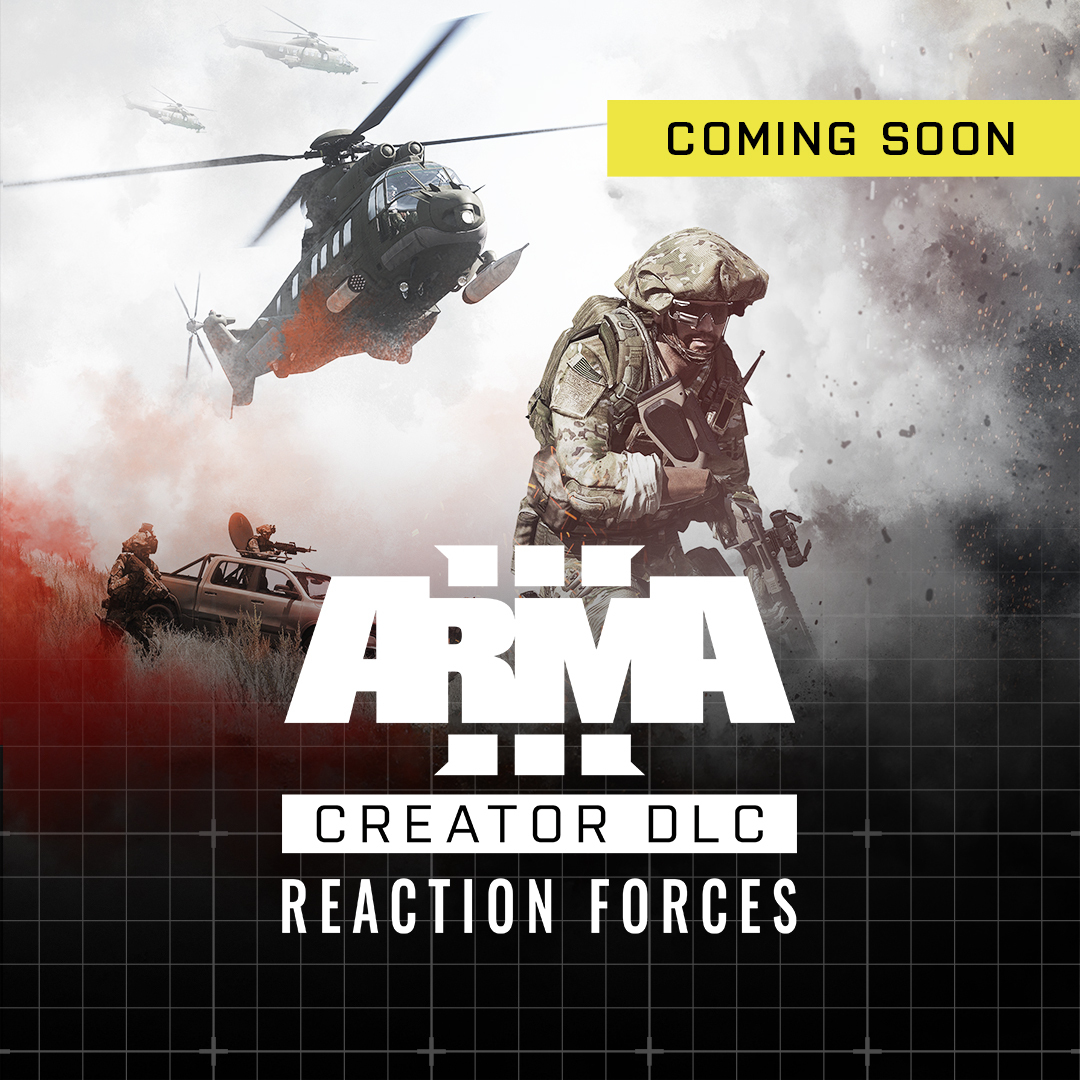 Together with third-party developer <a href="/TheRotators/">Rotators</a>, we are are excited to announce #Arma3 Creator DLC: Reaction Forces!

Full announcement: arma3.com/news/arma-3-cr…