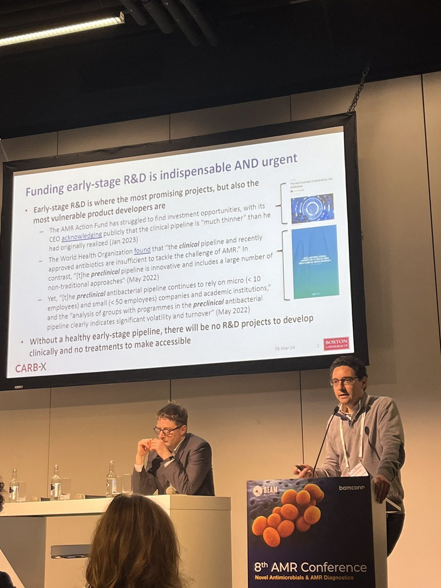 “We cannot improve the clinical ppl w/o investing in preclinical development”

Sharp and clear! 

<a href="/damidefelice/">Damiano de Felice</a> <a href="/CARB_X/">CARB-X</a> 
<a href="/AllianceBEAM/">BEAM Alliance</a>