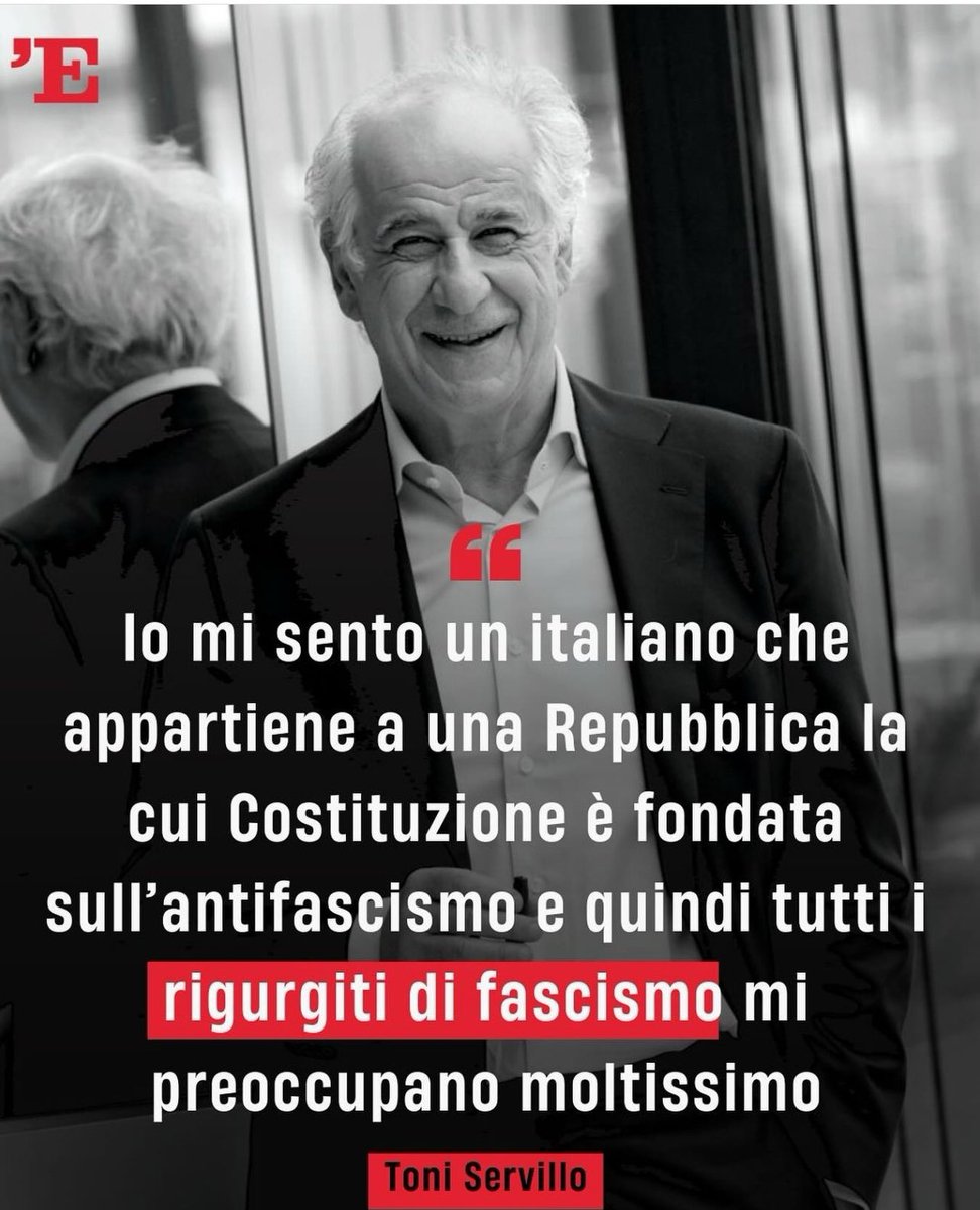 Cara #dx , cari <a href="/FratellidItalia/">Fratelli d'Italia 🇮🇹</a> , On.le PdC <a href="/GiorgiaMeloni/">Giorgia Meloni</a> ; giusto per citarne uno: <a href="/ToniServillo/">Toni Servillo</a> , non un emerito nessuno!