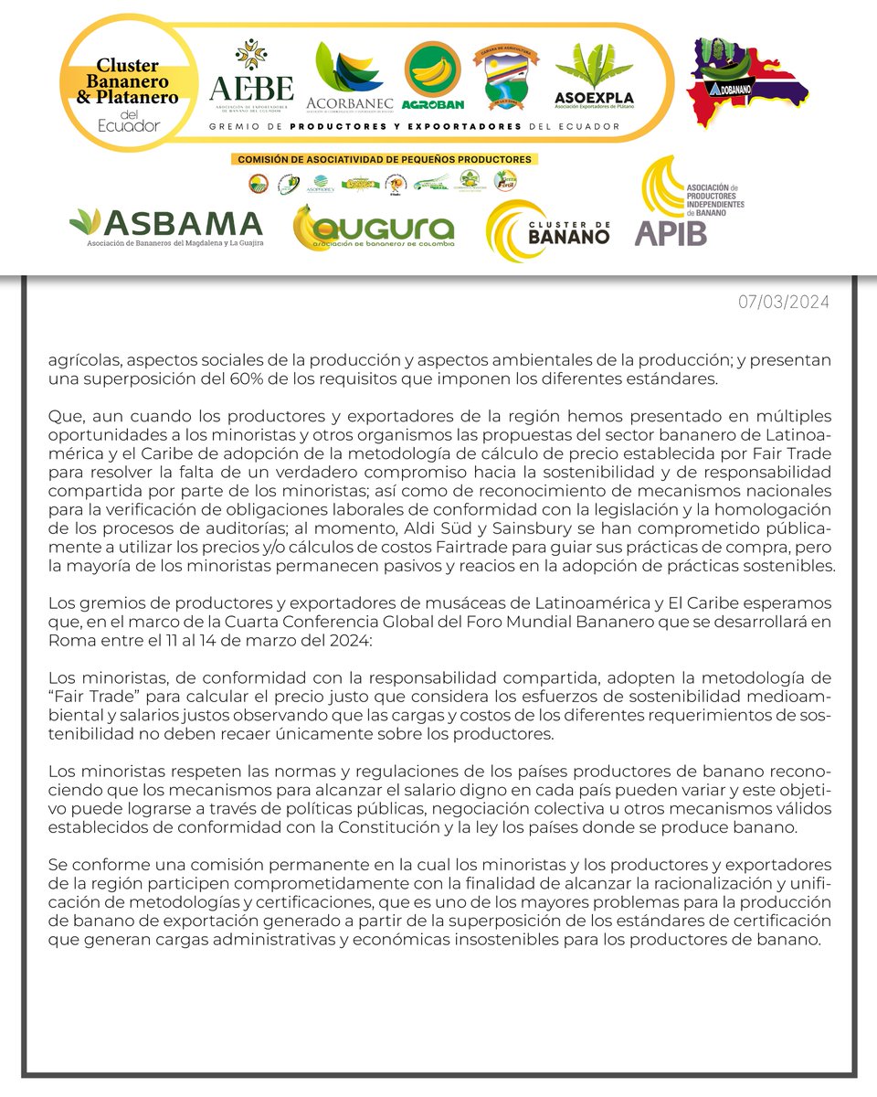 Clúster Bananero del Ecuador tweet media