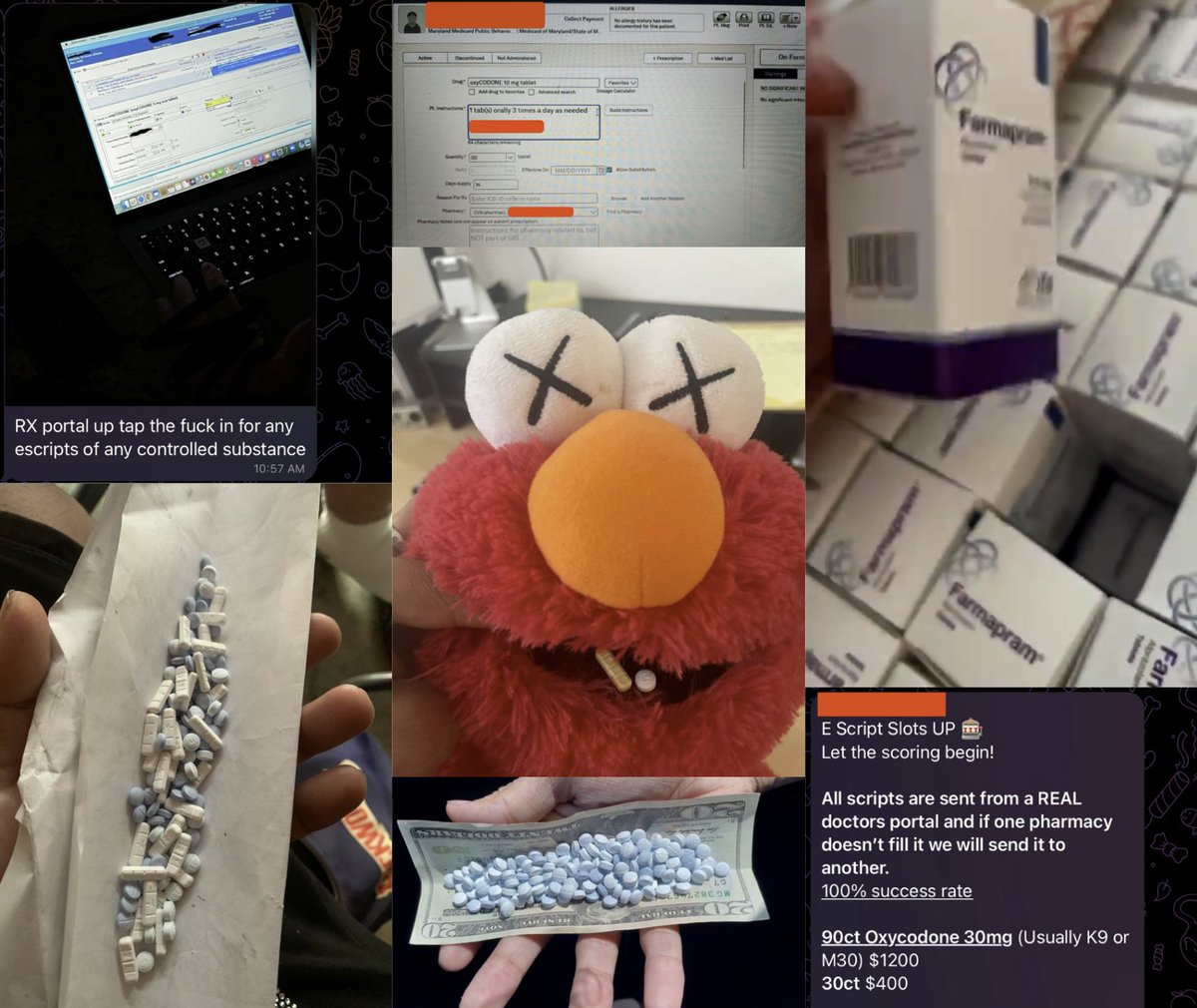 New from 404 Media: hackers are doxing doctors, gaining access to drug ordering platforms then buying (and selling) massive quantities of oxy, Adderall, more. Not just series of breaches across industry, but fundamental undermining of prescription system 404media.co/how-hackers-do…