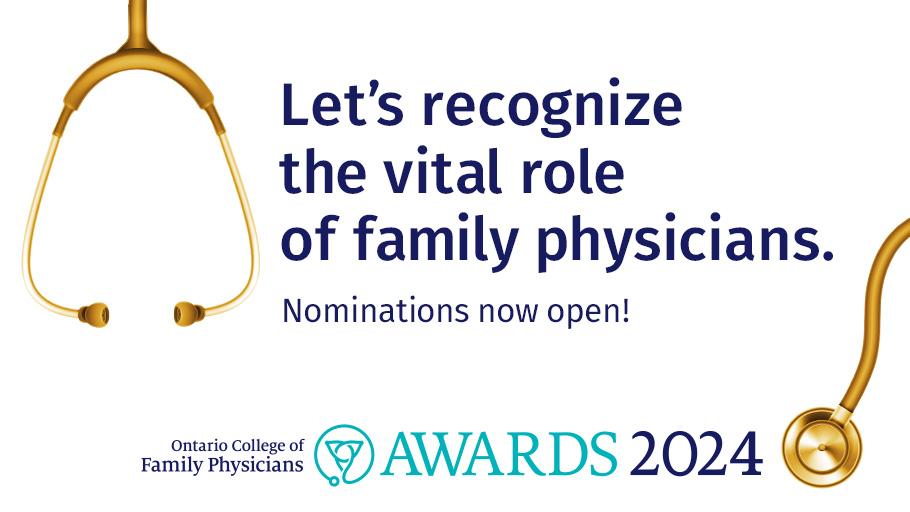 Family doctors are the foundation of our healthcare system. Help us shine a light on the incredible contributions that Ontario's family doctors make. Nominate a colleague or peer for an OCFP Award. The deadline for submissions is March 31. 👉ontariofamilyphysicians.ca/new-and-emergi…