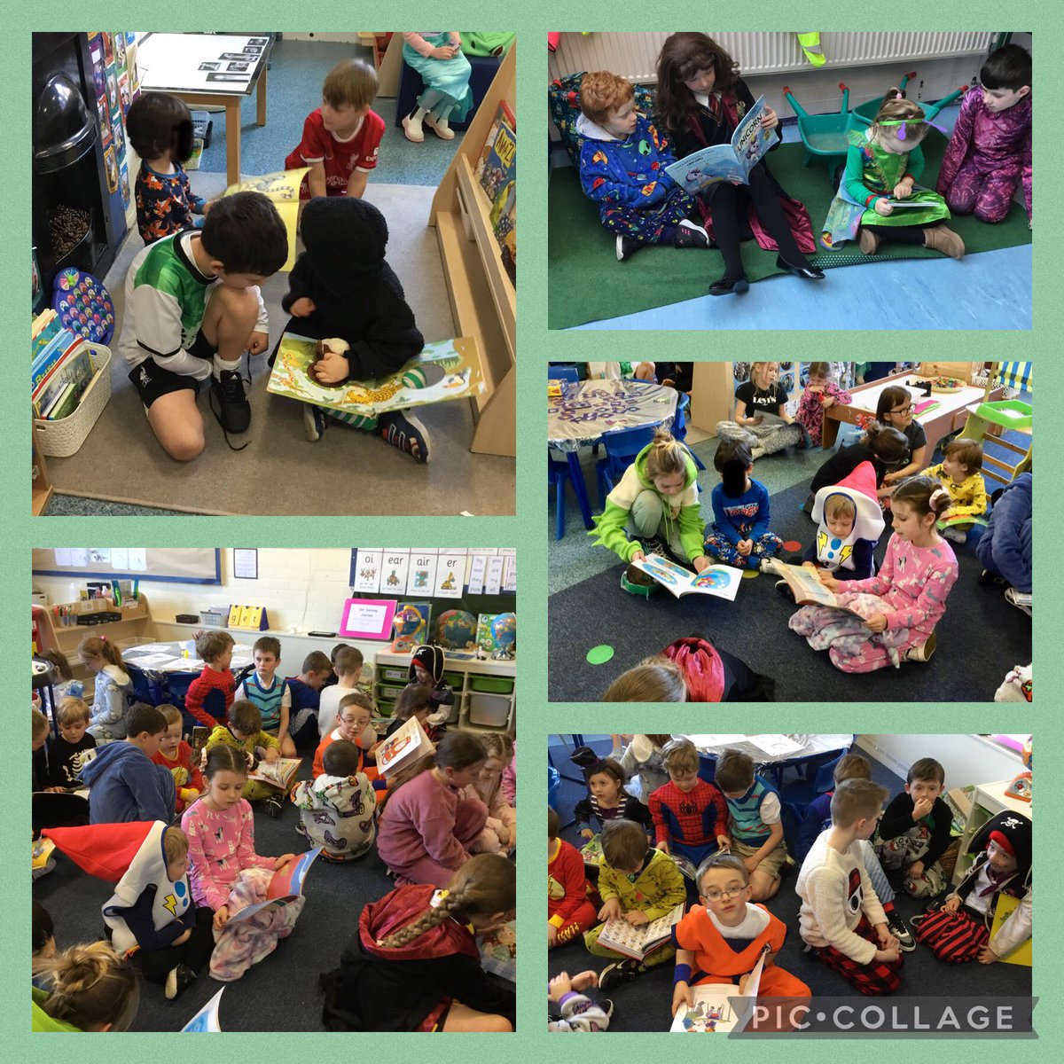 Reading our favourite books with our partner classes in year 4 this morning #WorldBookDay2024