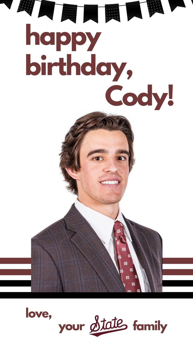 Sending birthday wishes to Cody Perkins, a graduate assistant of ours! We hope it’s a great one 🎉