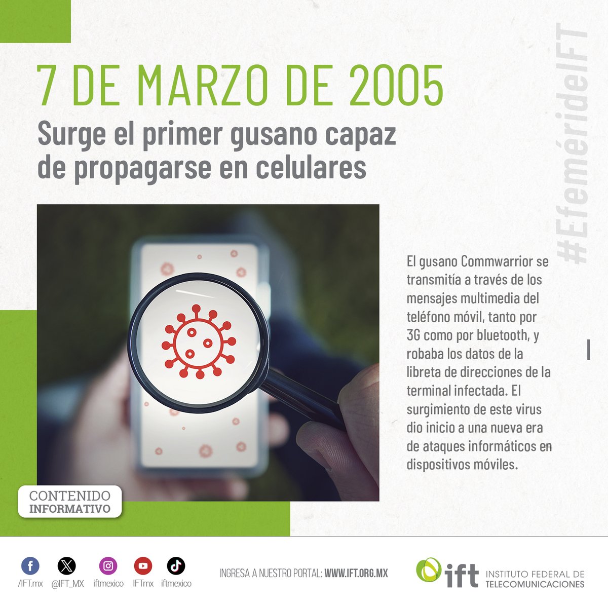 IFT_MX's tweet photo. ¿Cuál es la percepción de las personas usuarias de #ServiciosTelecom en torno a la #Ciberseguridad🛡️ y #RiesgosDigitales⚠️, como el de nuestra #EfemérideIFT🗓️?
En este #ReporteIFT📘 encontrarás la respuesta a dicha interrogante➡️https://t.co/nTYVtFtDH2 https://t.co/auIwqDCRkv