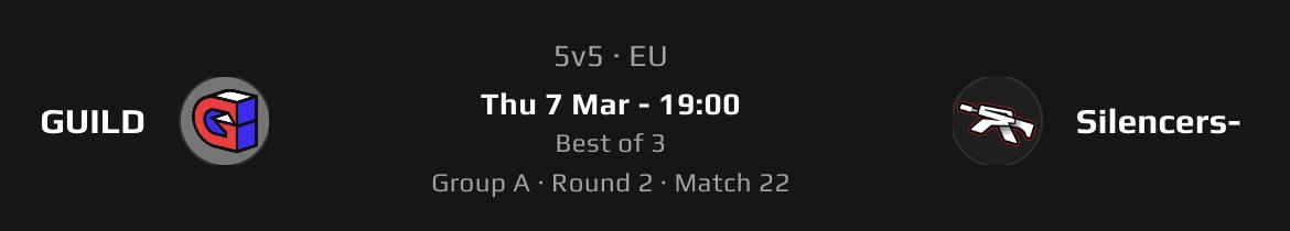 BACK FOR ANOTHER CAST 🥳🥳🥳

<a href="/guildesports/">Guild Gaming</a> Female versus Silencers in ESEA Open Playoffs!

Both teams already qualified for next season's Intermediate but Swedish derby between <a href="/LinneaaaCS/">Nea</a> and the full-Swedish Silencers is going to be fun.

Come on down at 19:00 CET!