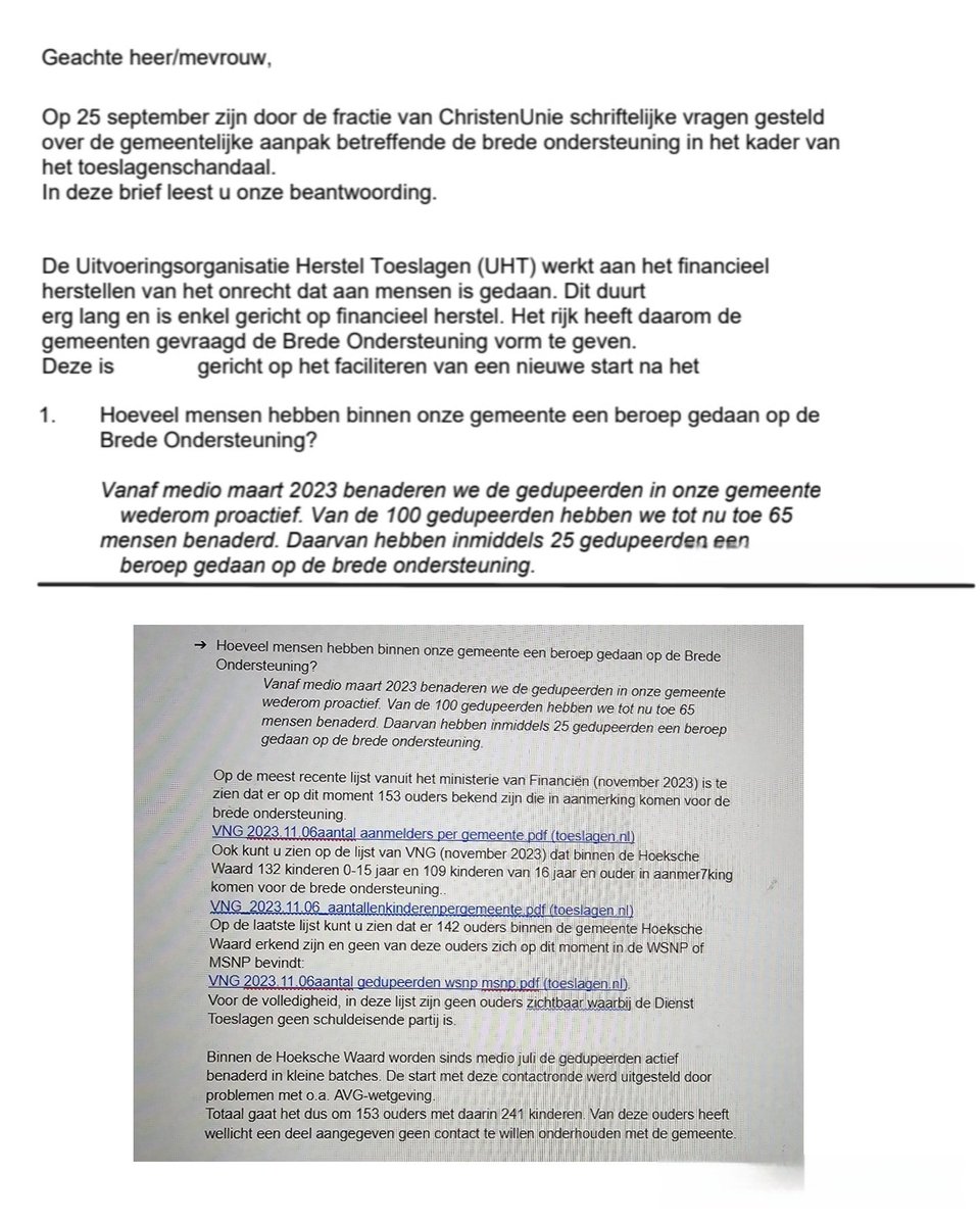 @rientje1 @BelangenBurger @d66hw @ConstructiefHw @GroenLinksHW @PvdAHW @ChristenUnieHW @voorwaardshw @VVDHW @HWSGP @LokalenHW @CDAHW Of vraag 1. 
Bovenste deel van de foto: antwoord van de gemeente
Onderste deel van de foto:
Werkelijke antwoord door mijzelf geschreven inclusief bronvermelding.