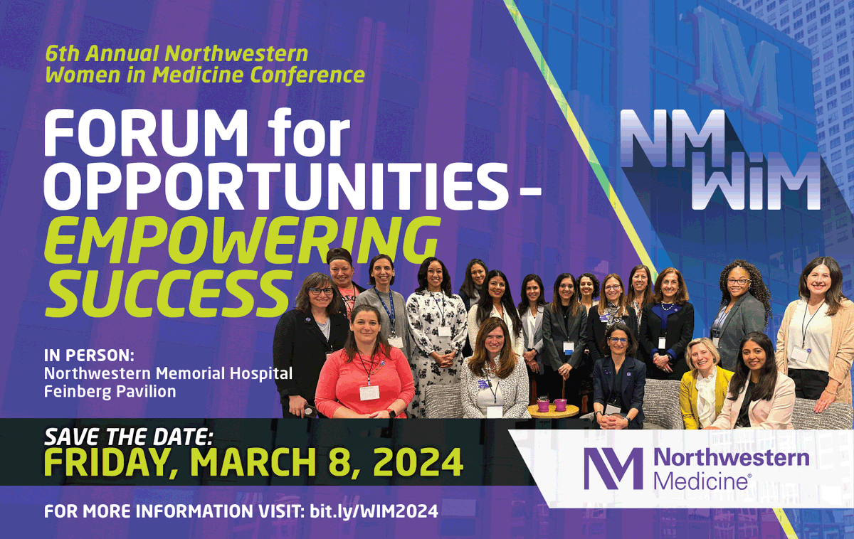 TOMORROW — Don't miss the 6th annual Northwestern Women in Medicine conference with Katelyn Stepan, MD, assistant Professor of Otolaryngology - Head and Neck Surgery, who is part of the steering committee for the conference. This year's conference will discuss topics relevant to