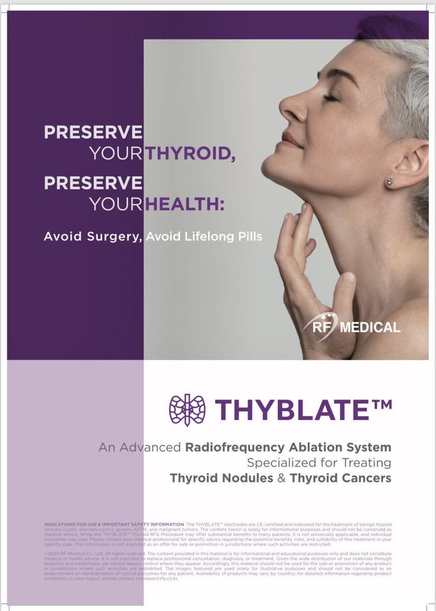 THYBLATE- Thyroid Radiofrequency Ablation. With the number of centres providing RFA thyroid ablation increasing, we would be delighted to assist others in this exciting venture! #THYBLATE #thyroidablation #preserveyourthyroid