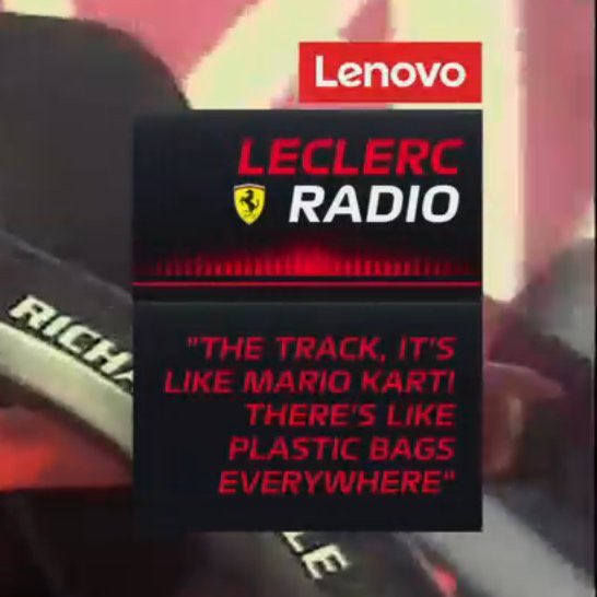 ElReyGuiri's tweet photo. Leclerc: "La pista, es como Mario Kart" https://t.co/RARW3WxJHH