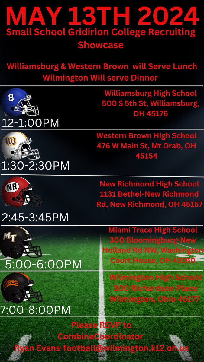 CoachNOsborne's tweet photo. College coaches May 13th come watch our athletes workout as well as some other schools in the area!! We cannot wait to complete and showcase our skills!! #RiseAsOne #BrownCountyBuilt https://t.co/5Ofvmmjwlq