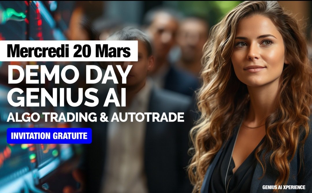 lucvaudan's tweet photo. ‼️ÉVÉNEMENT EXCEPTIONNEL‼️

 Le 20 mars le "Démo Day" de 10h à 18h ! 🚀

- Présentation complète de la plateforme Génius Station

- Session interactive de questions-réponses

- Démonstration live de l'algorithme, autotrade et positions en direct 

https://t.co/KetVoghcCV https://t.co/ig8tzF6nux