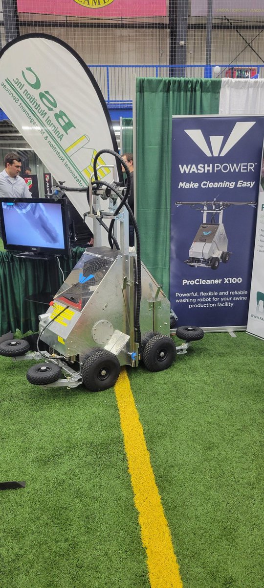Day 2 of the London Farm Show.  Stop by booth 311 in the BMO Centre to see the Pro Cleaner washing robot from Washpower.  #LdnFarmShow