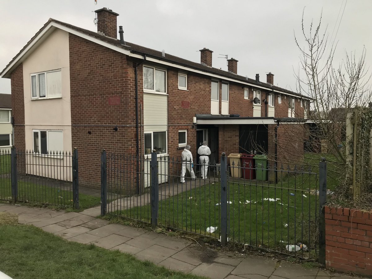 Farnworth incident: scene of crime officers make their way into the property