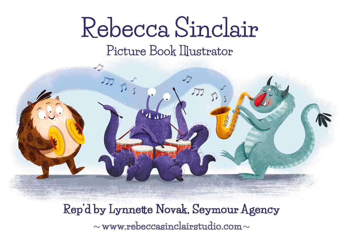 Marching into #kidlitartpostcard day! 🎶 Hello! My name is Rebecca and I am a #kidlitartist from Michigan. Open to illustrate picture books, board books, magazines, and book cover projects! #kidlitart Rep’d by @Lynnette_Novak at @seymouragency 💼 rebeccasinclairstudio.com