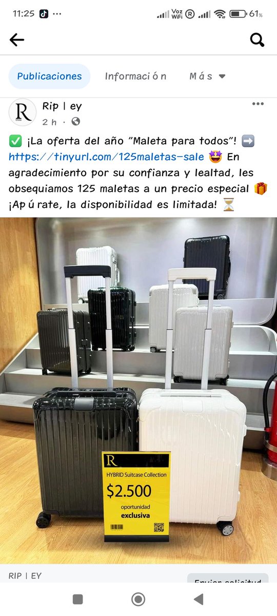 DanielRojasCB's tweet photo. Esto es real @RipleyChile  #ripley #Chile #RIMOWA  @RIMOWA  #viral https://t.co/9Iw11kRAoW