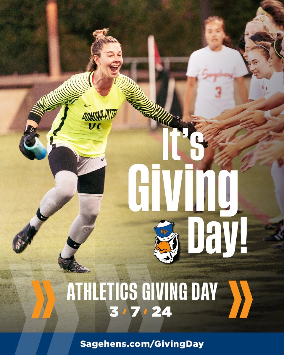 IT’S GIVING DAY!
 
Go to Sagehens.com/GivingDay  or visit link in bio  to make a gift to your favorite team!  Chirp the Challenge! Please pass it on to teammates, classmates, family members, colleagues, and friends, to help us meet our goals! #GoSagehens