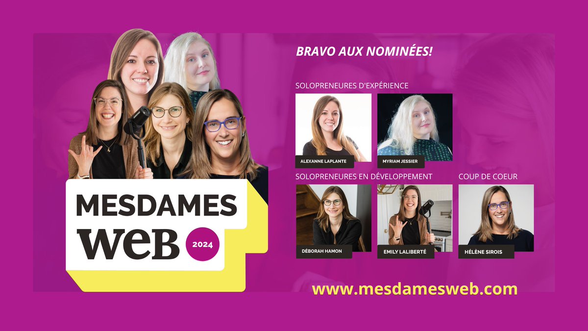 🌟En cette journée internationale des droits des femmes, l'AQIII est heureuse de soutenir le concours MESDAMES WEB, qui célèbre les solopreneures du Web au Québec. L'AQIII tient à féliciter les nominées de cette seconde édition ! lnkd.in/e6ZaP3nQ