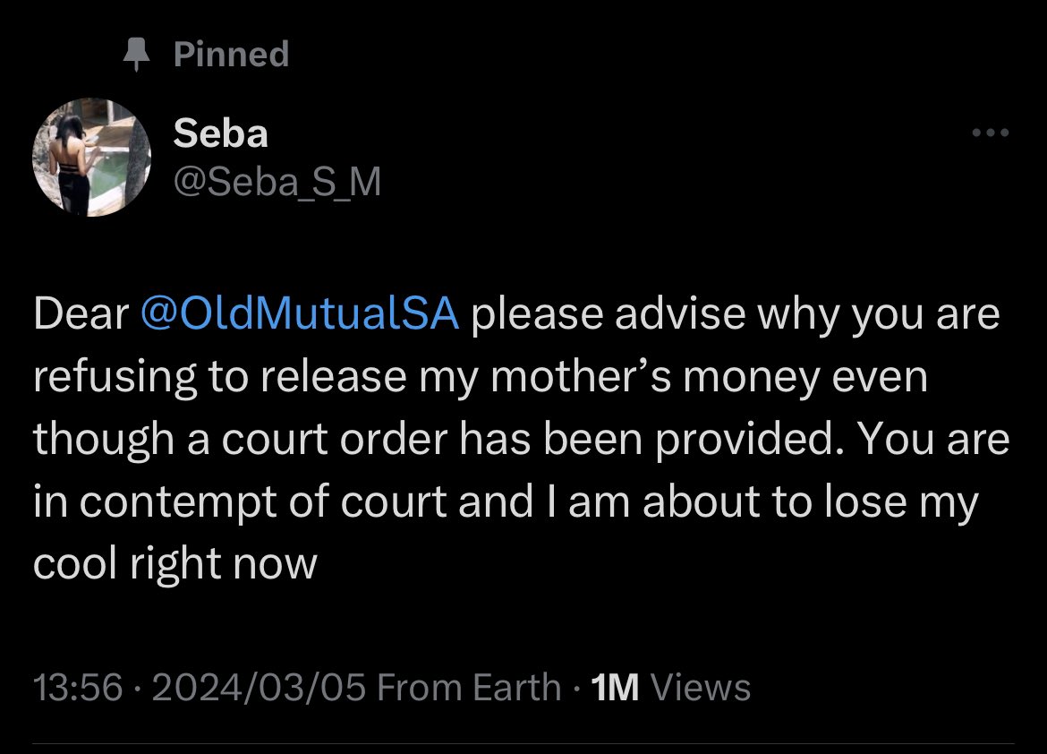 ChrisExcel102's tweet photo. Please retweet for Awareness and tag @OldMutualSA until those Croocks respond to this lady….. https://t.co/9UgW90IDdu