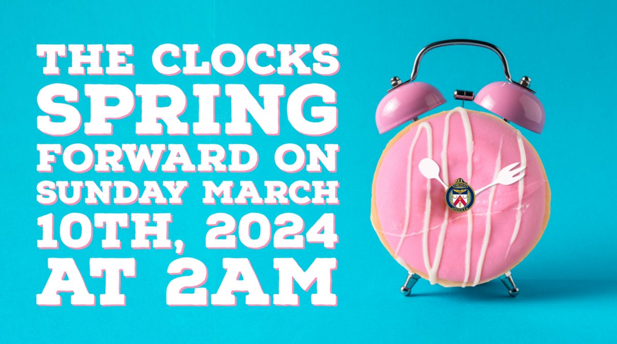 Don’t forget that clocks #SpringForward on March 10, 2024 at 2:00 am. Losing an hour of sleep means you may be tired for a few days. We tend to see an increase in the number of collisions for the weeks following a time change & suggest getting good sleep to help you drive safely.