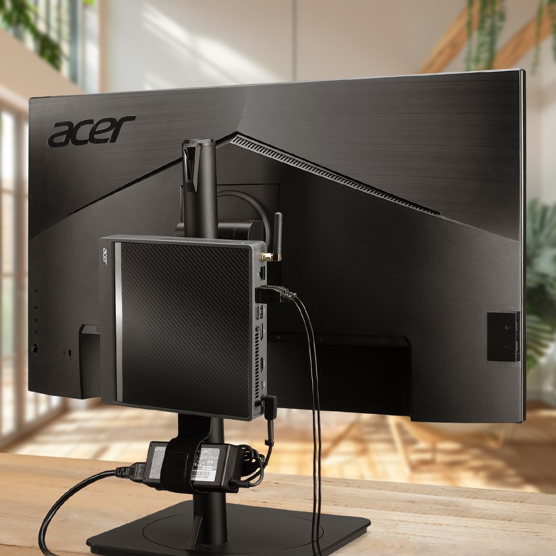 Tidy but right-y. The tiny but mighty Acer Revo Box packs a punch of power into a compact design, offering a wide range of capabilities fit for every setting. Transform your workspace and experience its small form factor fit for big, versatile projects. acer.link/49OSoaX
