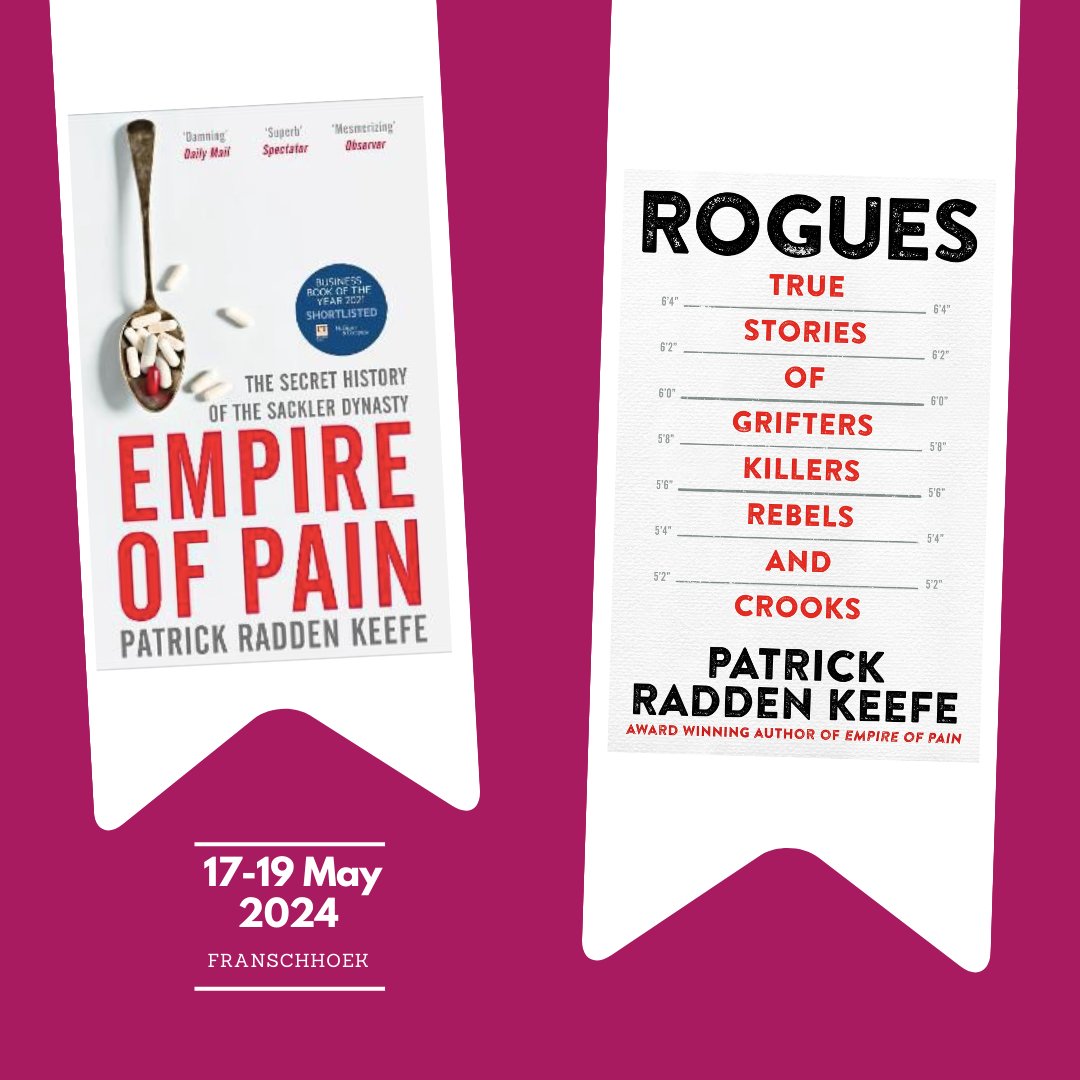 Franschhoek Lit Fest (@franlitfest) on Twitter photo Patrick Radden Keefe will be appearing virtually at this year's festival, in conversation about his new book - a collection of 12 of his best New Yorker articles - and more <a href="/panmacmillan/">Pan Macmillan</a> <a href="/praddenkeefe/">Patrick Radden Keefe</a> Patrick Radden Keefe will be appearing virtually at this year's festival, in conversation about his new book - a collection of 12 of his best New Yorker articles - and more <a href="/panmacmillan/">Pan Macmillan</a> <a href="/praddenkeefe/">Patrick Radden Keefe</a>