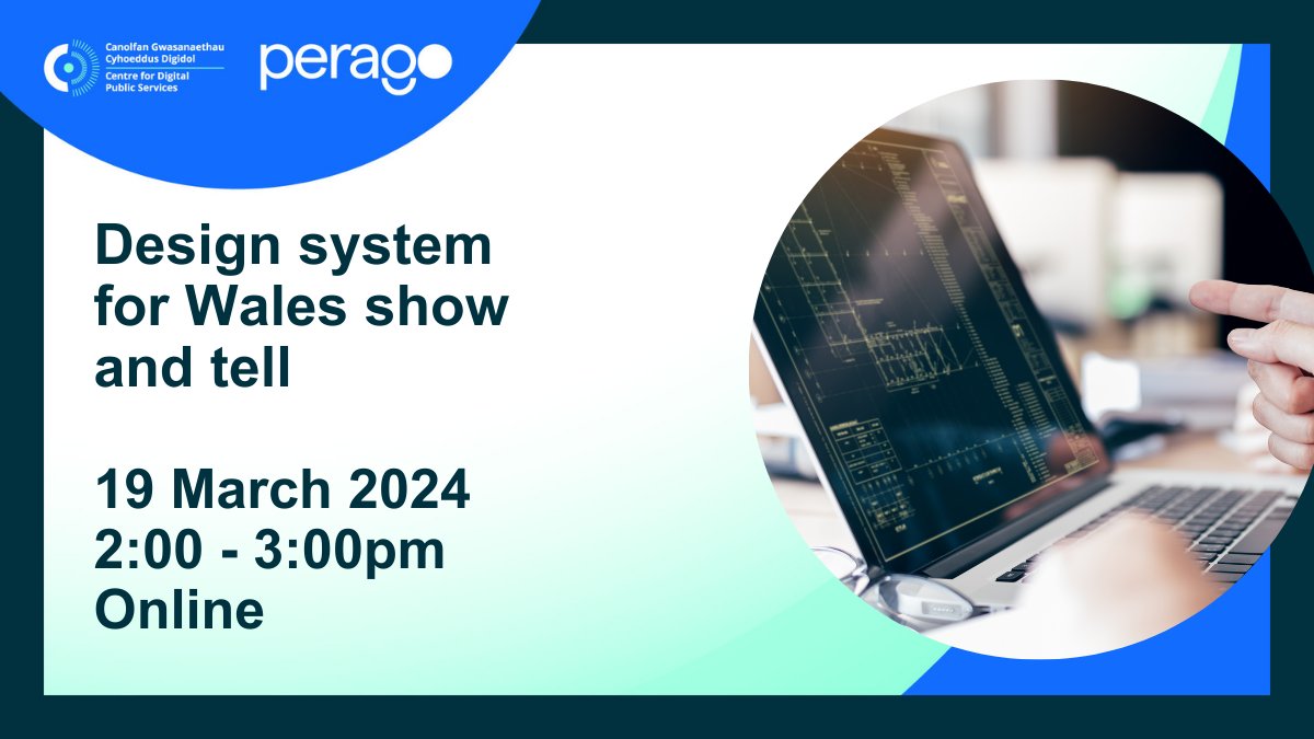 We’re exploring how a design system for Wales could create a consistent experience for users. Join our show and tell to discuss our latest discovery work and our ongoing research. ⏰When? 2pm, 19 March 💻Where? Microsoft Teams 👉 digitalpublicservices.gov.wales/courses-and-ev…