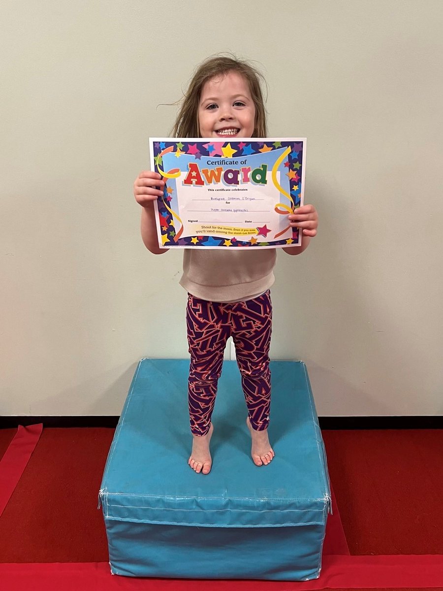 Evelynne is all smiles in her gymnast era!