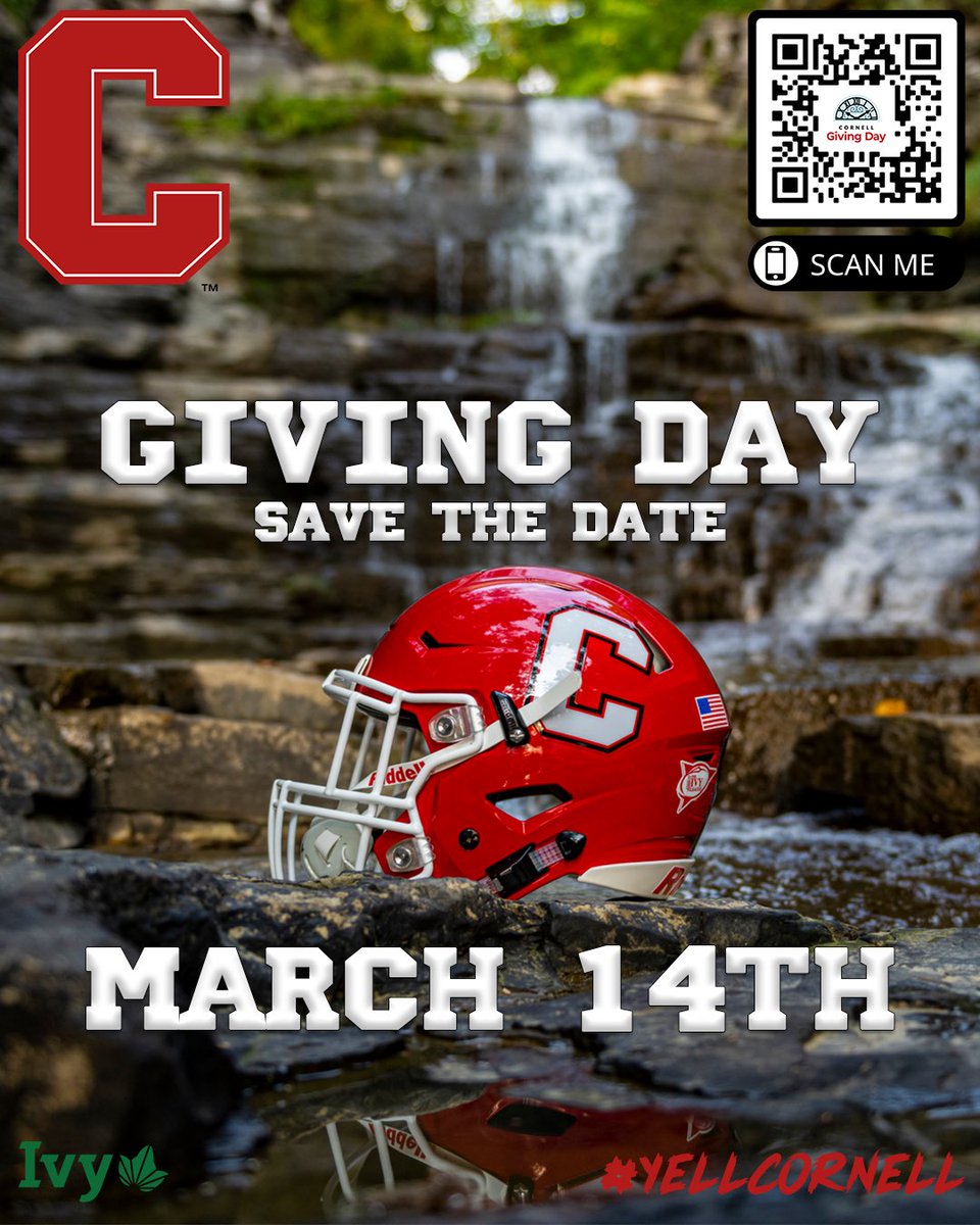 We are a week out from Giving Day‼️ Save the date to show your support for Cornell Football🐻🔴 #YellCornell