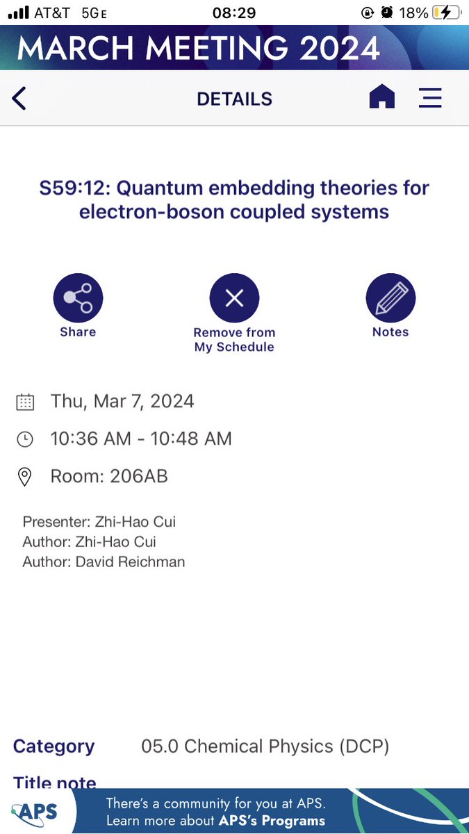 Will be talking about recent work of perturbation theory and quantum embedding of electron-boson coupled systems at 206AB at today 10:36 AM at #APSMarchMeeting #apsmarch #aps