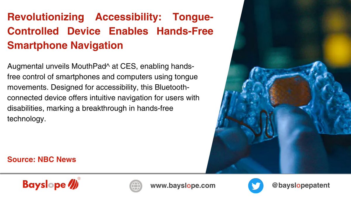 Hands-free smartphone navigation reaches new heights with Augmental's MouthPad^ at CES. 

#Augmental #MouthPad #AccessibilityTech #HandsFreeNavigation #CES202X #TechInnovation #AssistiveTechnology #DisabilityTech #HandsFreeDevice #AccessibilityRevolution