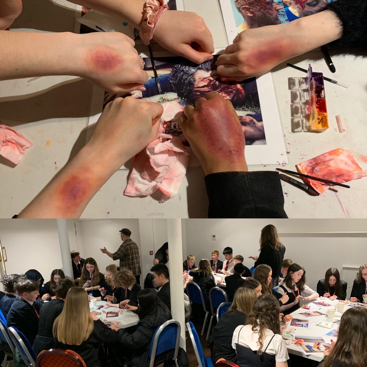Thank you @BearsdenEnglish for letting me join you on a fabulous trip to Trade Halls Glasgow for #BBCYRFEST24 #BBCYoungReporter #creativeindustries #dyw #lifeskills #opportunities great time had by all filming Voxpox and SFX make up workshops