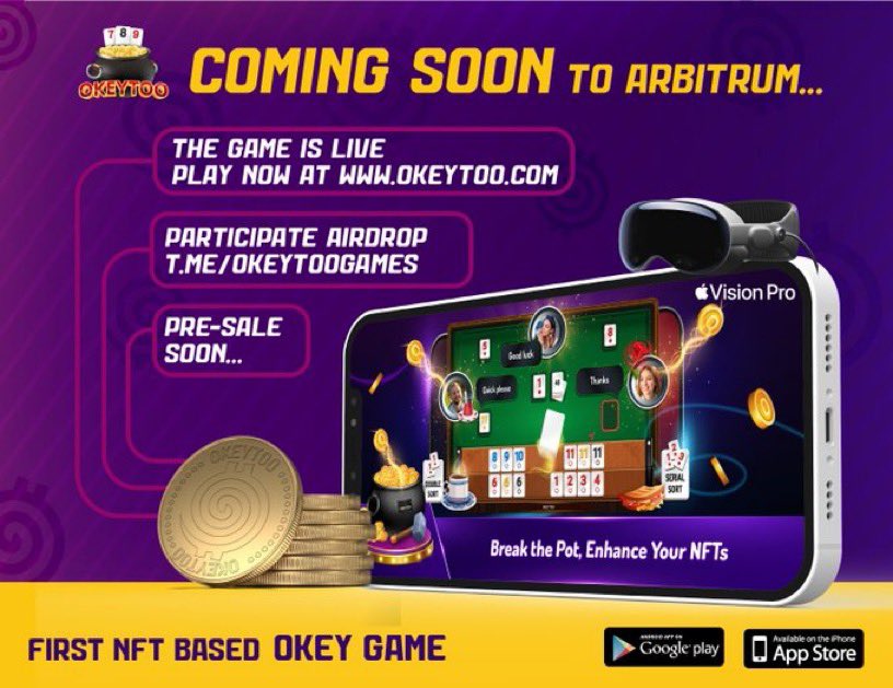 👀 Okeytoo has brought the classic and very popular board game 'Okey' from web 2 to web 3, creating a fantastic game and the project's token will soon be launched on the Arbitrum network as $OKYT. 🚀 I can confidently say that the game offers real fun and excitement. I see it as