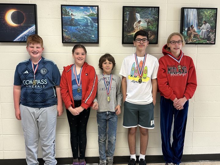MAAMustangs's tweet photo. Congratulations to our school Spelling Bee champions! They will compete in the regional Spelling Bee on March 21. That competition will be held at New Haven SDA Church at 6:00 pm.

Nolan (7th Grade), Lilia (3rd Grade), Vincent (3rd Grade), Davi (8th Grade), and Taylor (8th Grade) https://t.co/N8gt54bd2H