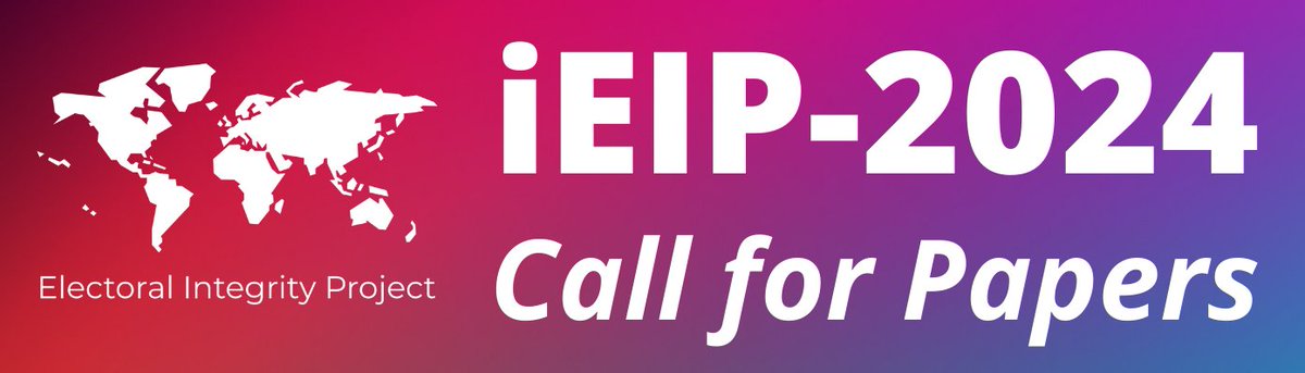 There is still time to apply to July's #iEIP2024! The workshop is free, online and open to everyone around the world.🌍 Submit your papers here: electoralintegrityproject.com/ieip-2024