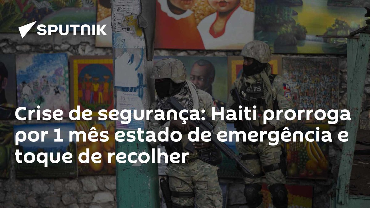 sputnik_brasil's tweet photo. Crise de segurança: #Haiti prorroga por 1 mês #estadodeemergência e #toquederecolher https://t.co/7bsR8Ytxlv https://t.co/31vUqdKeZN