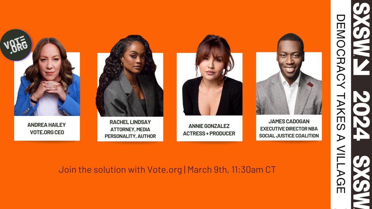 Thrilled to join these incredible panelists at @sxsw for a cross-sector conversation on how we all have a role to play in preserving democracy! schedule.sxsw.com/2024/events/PP…