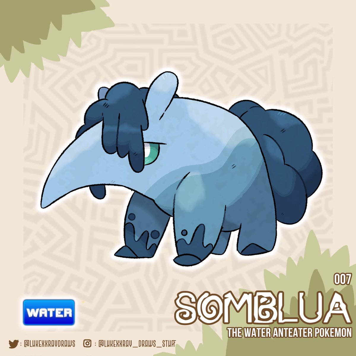 LukexxrayDraws's tweet photo. A Grass Llama, Fire Dolphin and a Water Anteater walk into a pokemon centre. The start to a joke with no punch line https://t.co/uXvZ7oPK7z