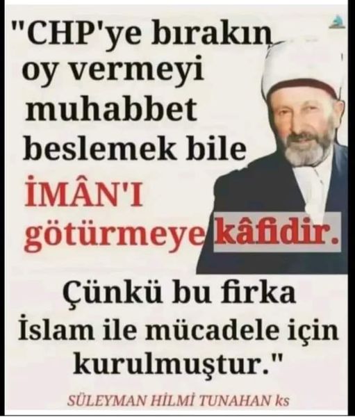 SÜLEYMAN HİLMİ TUNAHANIN SÖZÜNE BAK. BİRDE Süleymancılar' ın OY VERDİĞİ YERE BAKIN. RAHMETLİ ERBAKAN HOCAMIZIN OĞLU Fatih Erbakan'ın GİTTİĞİ YOL GİBİ SÜLEYMANCILARIN GİTTİĞİ YOL. Recep Tayyip Erdoğan #AnkaraKazanacak Murat Kurum Kemal Kılıçdaroğlu Ekrem İmamoğlu