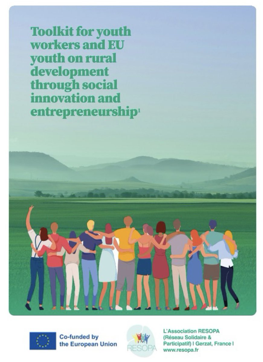 resopaFR's tweet photo. We have published a toolkit on rural development through social innovation &amp; entrepreneurship. Big thanks to the @EU_Commission for funding this project &amp; our partners @GEYCRomania for their support in its preparation. Available here: https://t.co/HuyfOYBbJp

#UpRural #youthwork https://t.co/ERmhDUm30h
