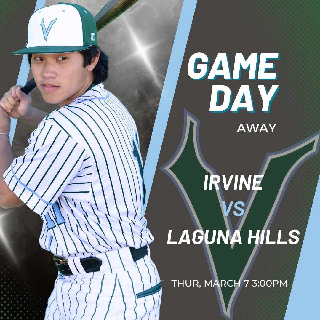 Irvinebaseball's tweet photo. Game two of the series against Laguna Hills today! 

Varsity and JV are both away with 3:00 pm start time.

#irvinebaseball 
#irvinevaquerosbaseball 
#letsgovaqueros
#gameday https://t.co/Mm1RHq4wx7