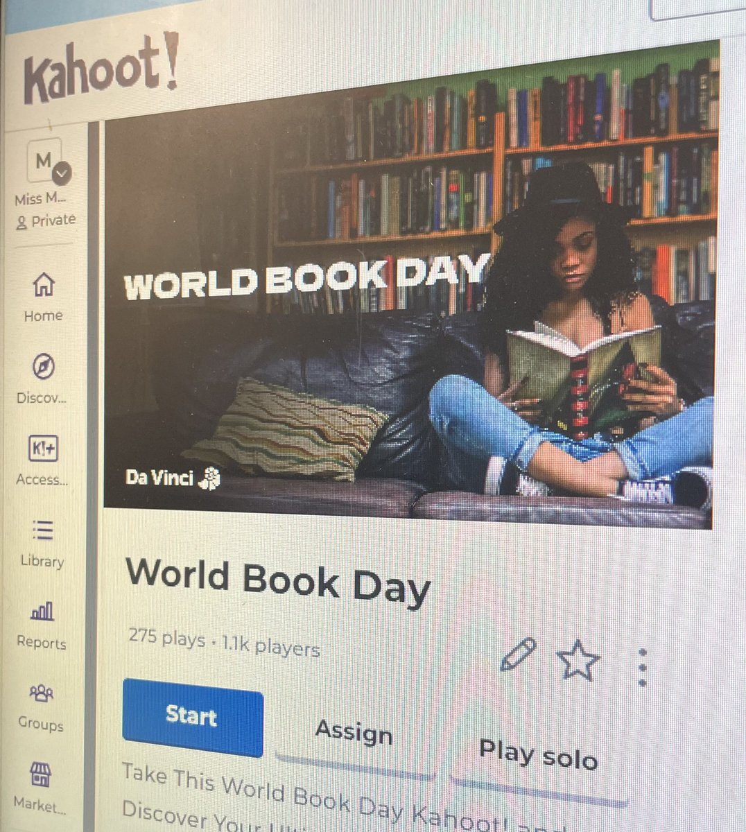 S1 enjoyed a Kahoot quiz for World Book day!! Loved hearing about all the books the young people enjoy! 📖