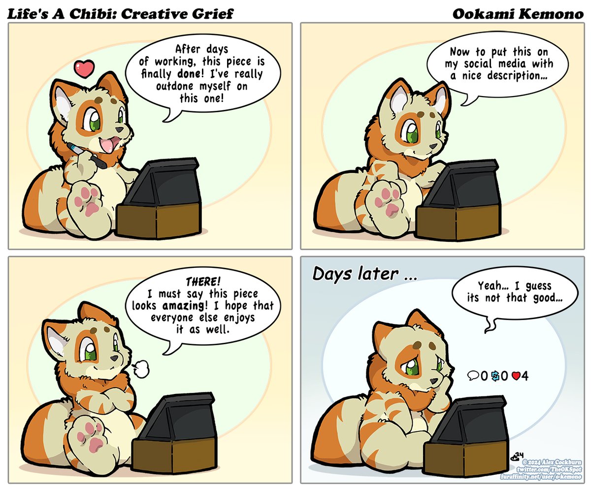 TheOKSpot's tweet photo. This topic has been on my mind a lot and I finally got the inspiration to draw it. 

Help small creators by giving them support, love, and motivation to continue to be the creators they want to be and share their gifts with others. https://t.co/nKWIhQ90B6