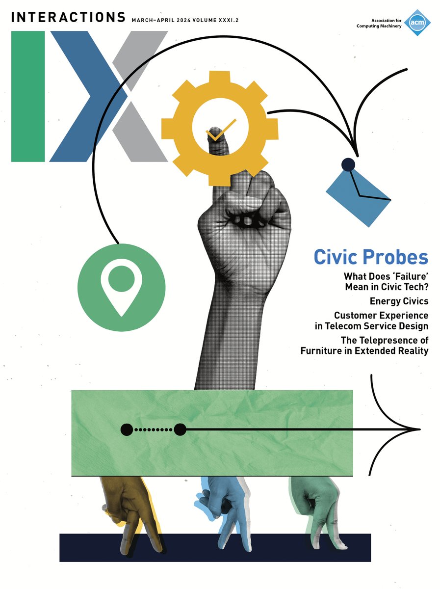 Our March/April issue is out. Focusing on infrastructures for interactions, this issue centers people, digital technologies, and engaged communities from the perspective of civic infrastructures. Find it here: tinyurl.com/4vv7effa #civicprobes #civicinfrastructures