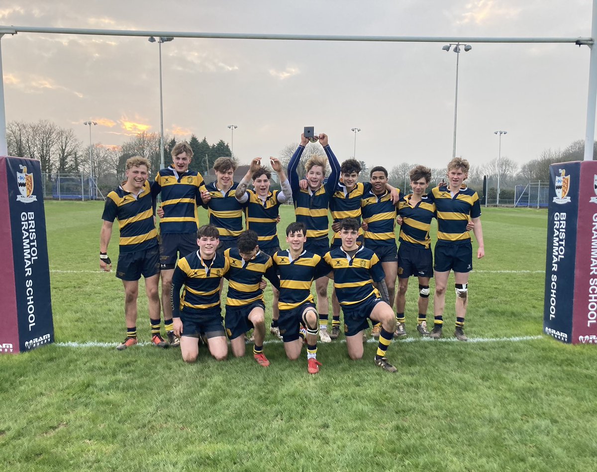 CollegiateSB's tweet photo. 🏆 Well done to our U16 boys, who won the @BrisSchRugbyU U16s rugby 7’s tournament this afternoon. 

The boys played brilliantly, winning the final 26-5.

#WeAreCollegiate https://t.co/dZRFP3B12Y