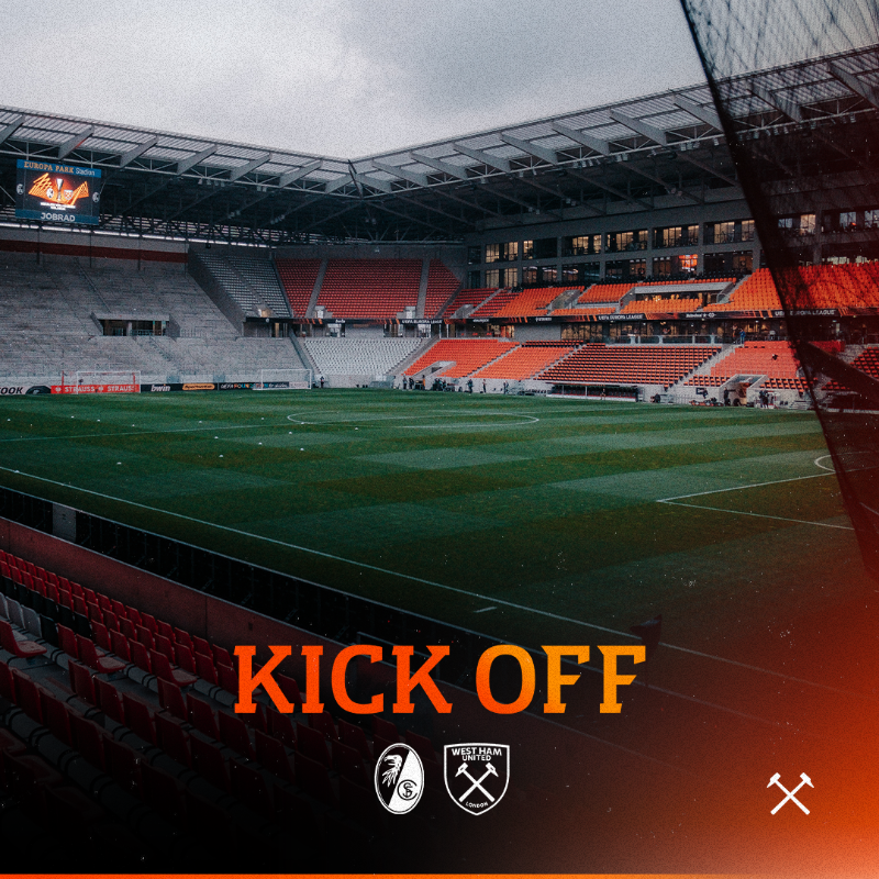 WestHam's tweet photo. Game time in Germany ⚒️