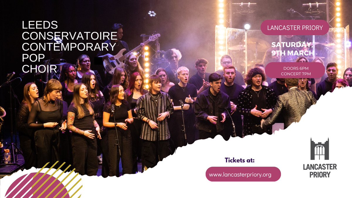 Last chance to beat the queue and get your ticket online for this Saturday’s fabulous event from @LeedsConservatoire Pop Choir: trybooking.com/uk/DCRX @Ripley_Music @LGGSMusic @LRGSMusic @SedberghMusic