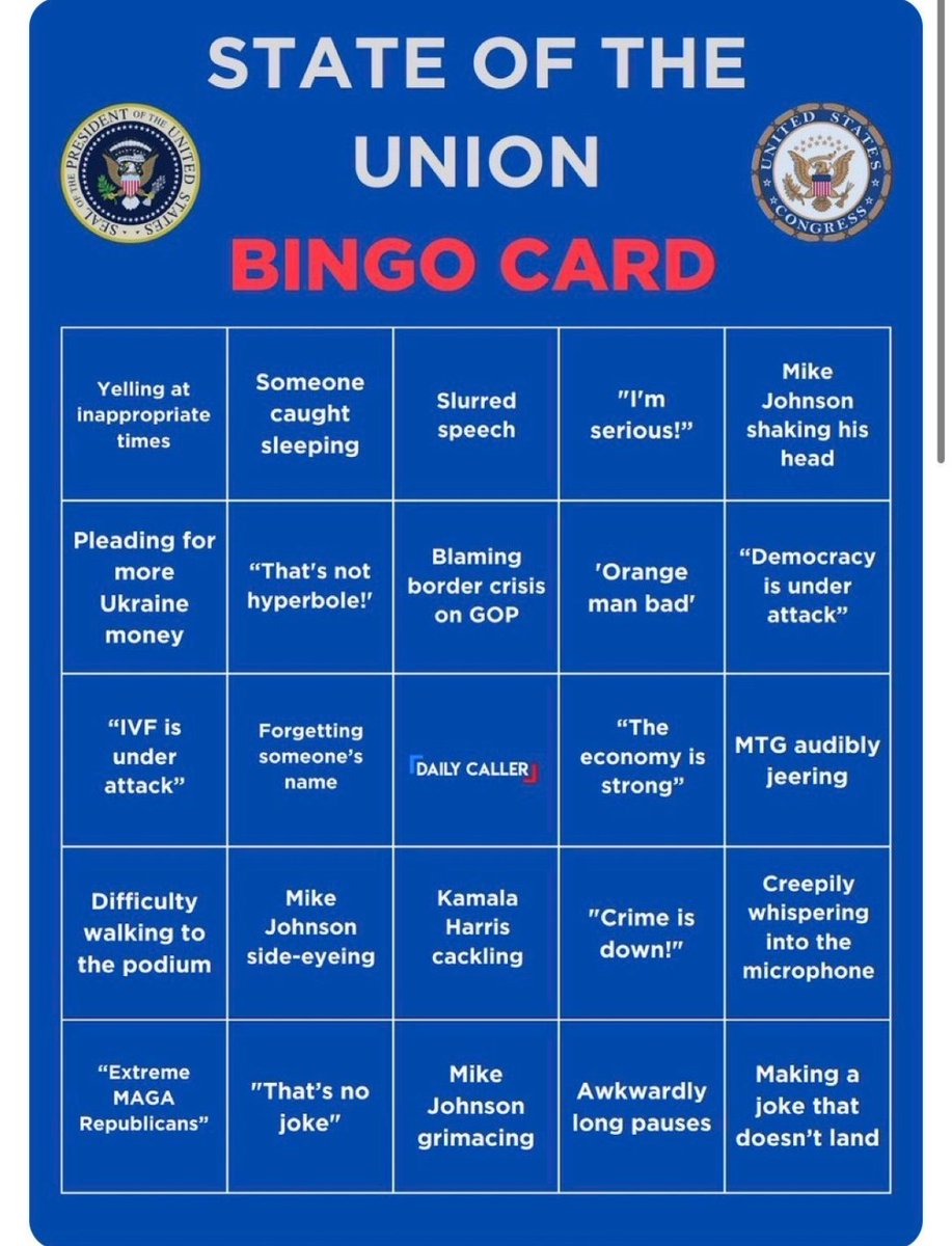 Who is ready for a #SOTU2024 drinking game?
